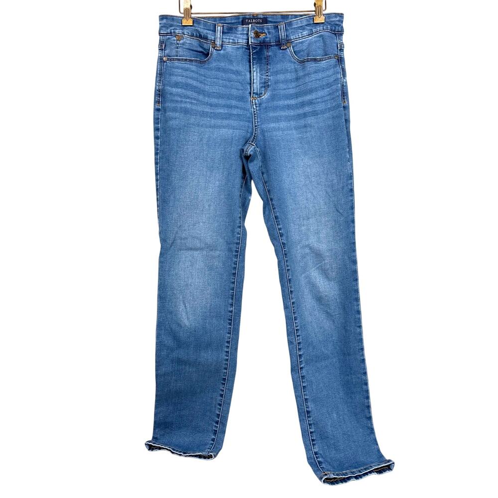 Talbots Womens 6 Simply Flattering High Waist Straight Leg Denim Jeans Classic